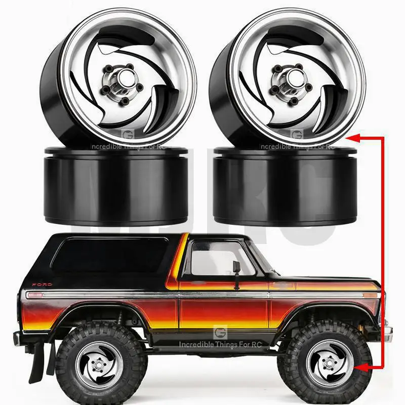 

2.2inch Metal Wheel Hub Rim Beadlock For 1/10 Rc Crawler Car Trx4 Defender Bronco Rc4wd D90 D110 Axial Scx10 90046 Jimny Vs4
