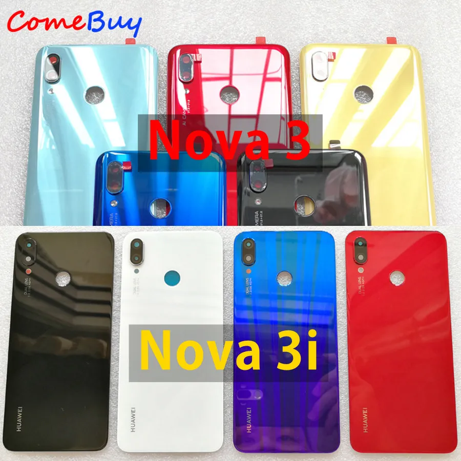 Заднее стекло для Huawei Nova 3 задняя крышка батарейного отсека nova3 Задняя стеклянная
