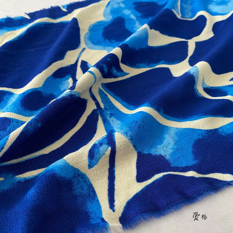 

Suffer color abstract ink painting printing natural cotton and linen fabric shirt dress high-definition fabric 19-5