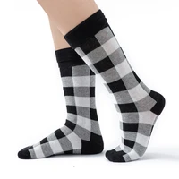 2020 new geometric checkered socks autumn and winter adult plaided socks christmas men and women hip hop cotton socks
