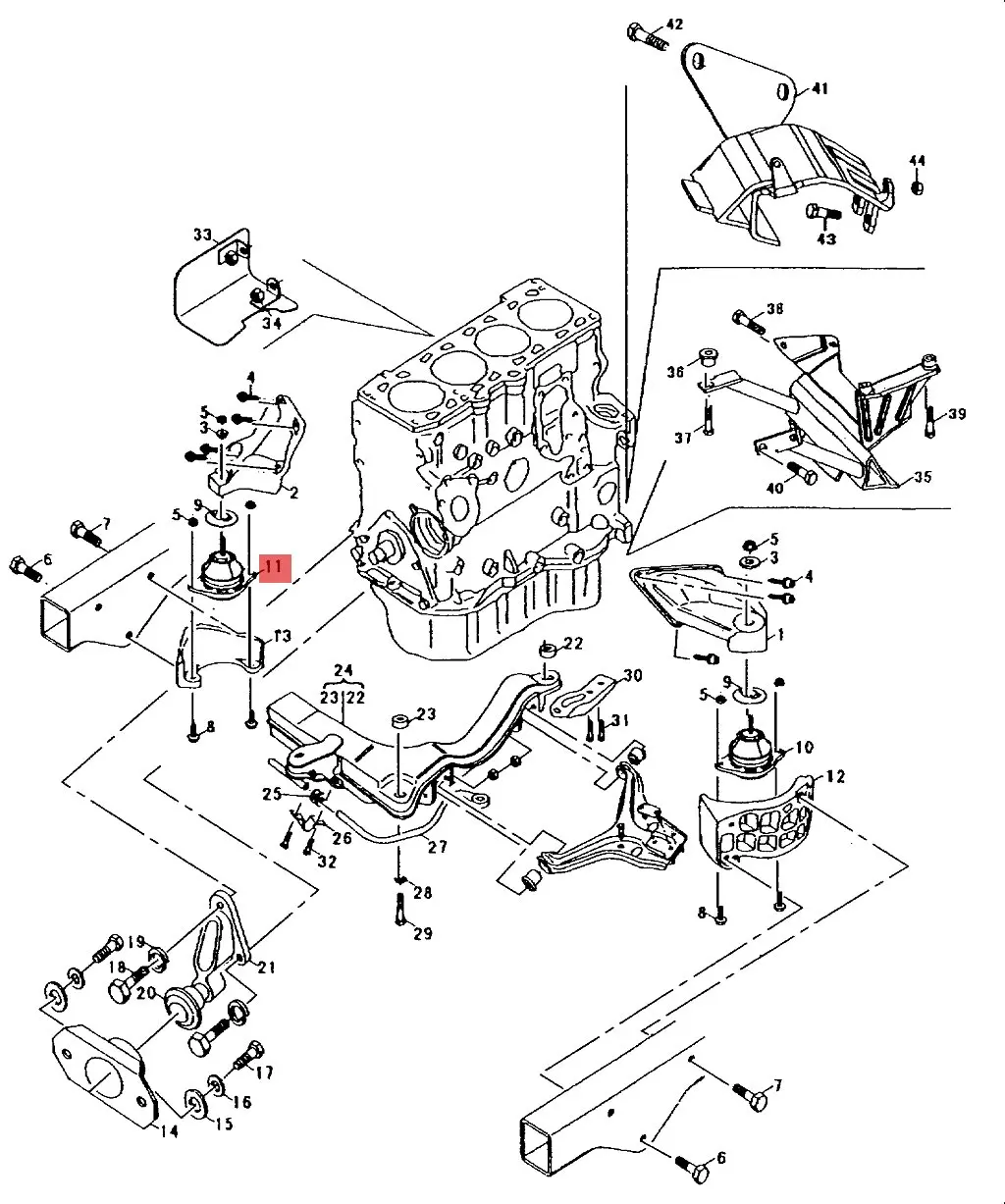 

Baofeng Engine Rubber Pier Mounts 330199382 For Volkswagen Santana Passat