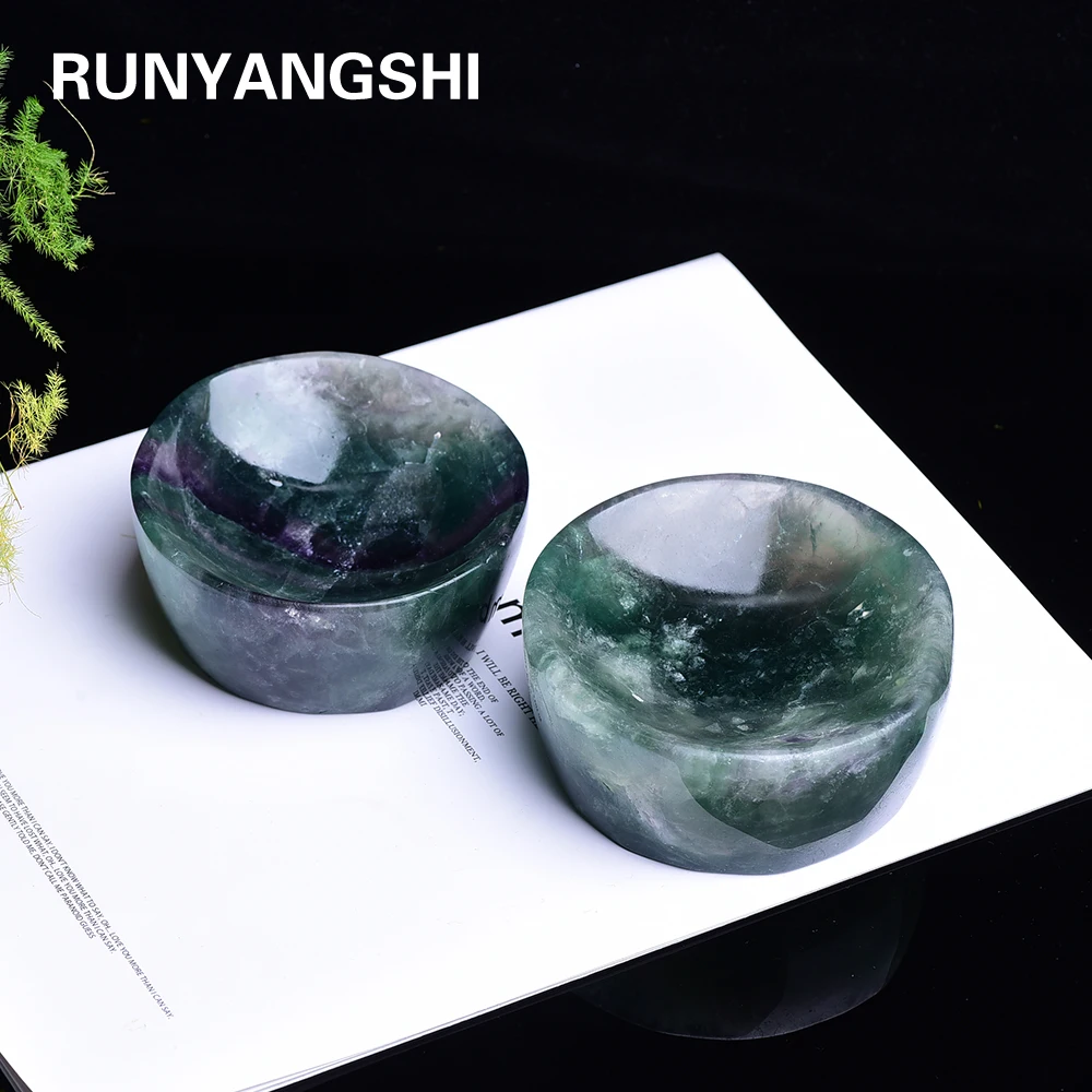 Оптовая продажа с завода декоративные чаши из натурального флюорита резная