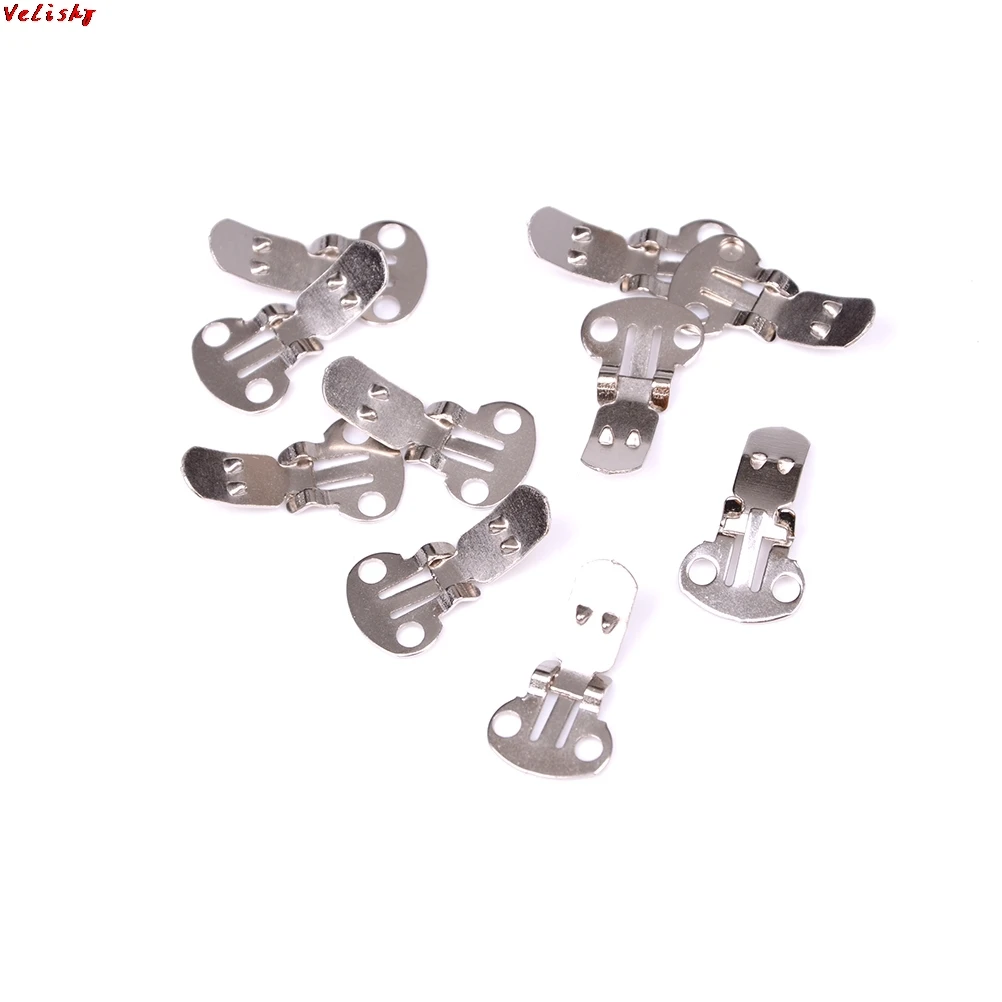 

10/20pcs Silver Cutout Stainless Steel Shoes Clips Clip On Ornaments Findings DIY