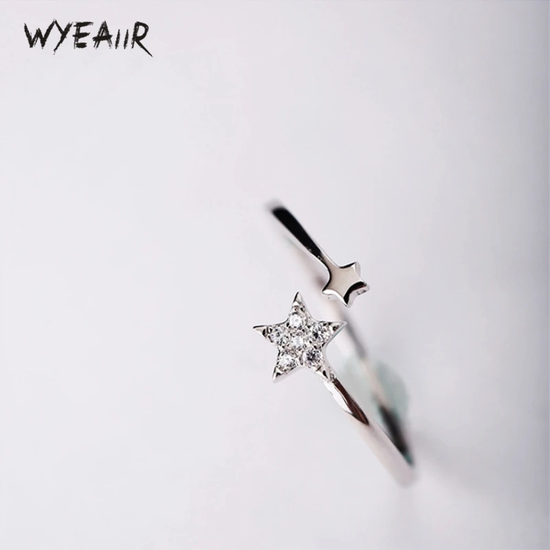 Кольца WYEAIIR из стерлингового серебра 925 пробы Сияющий Модный и изящный с