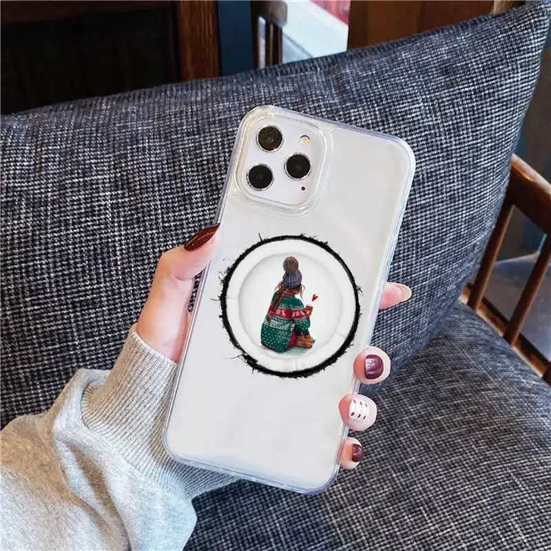 

Fashion Girl Queen High Heels Phone Case Transparent for iPhone 12 11 mini pro XS MAX 6 6S 8 7 Plus X 5S SE 2020 XR