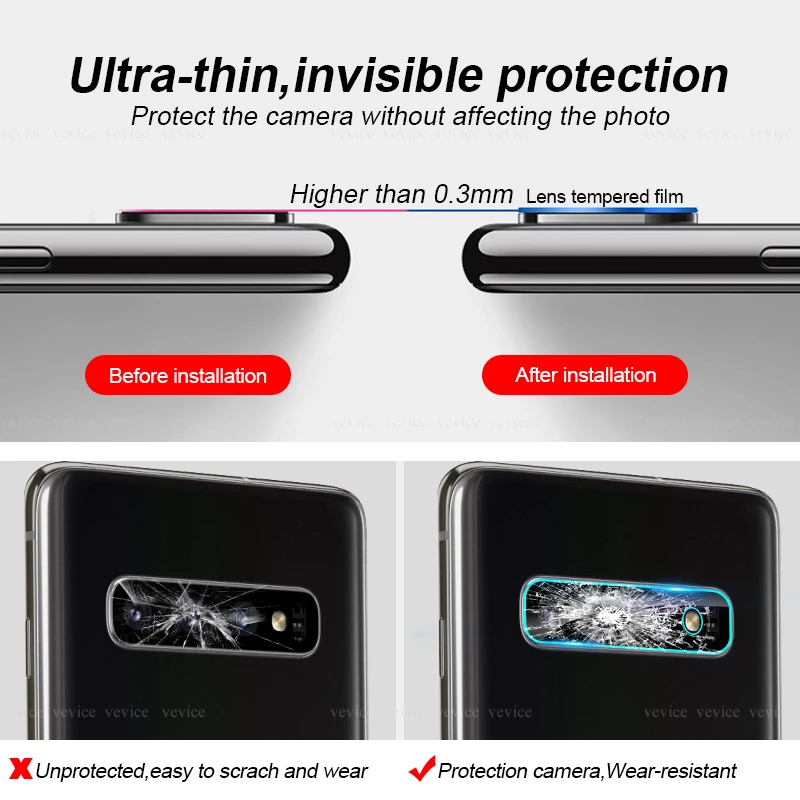 Защитное стекло для объектива 9D Samsung Galaxy S10 S9 s8 Note 10 9 8 M10 M20 M30 закаленная пленка
