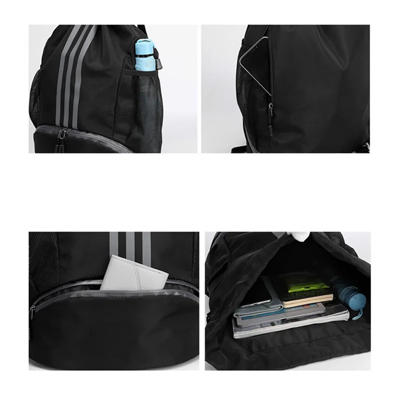 Women's Sports Bags Training Gym Large Female Nylon Cycling Yoga Soccer Ball Drawstring Fitness Basketball For Men's Backpacks