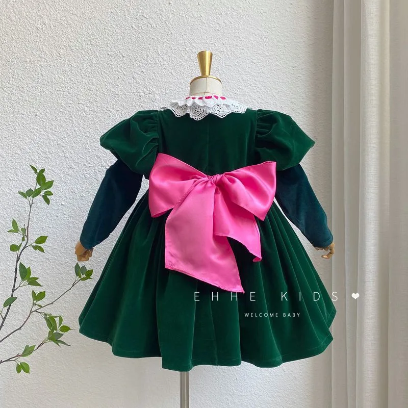 0-12years Autumn Turkey Children's Christmas Dress Princess Performance Clothing Children Kids Dresses for Girls Eid | Детская