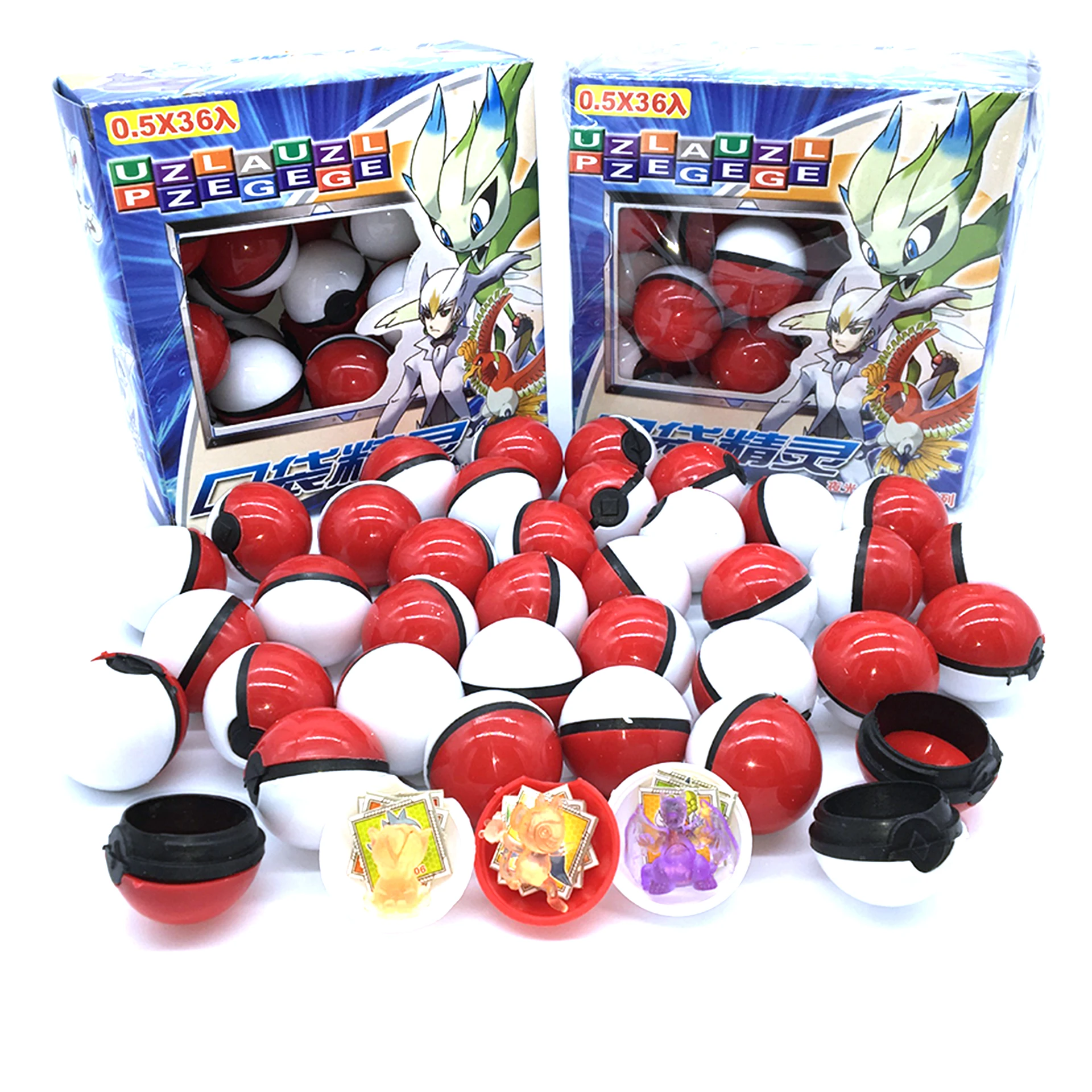 36 шт./компл. фигурки покемона из аниме набор покебола милая игрушка Пикачу 35 мм