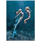 Алмазная 5D картина с изображением персонажей из страз, алмазная Вышивка Русалка, принцесса, Набор для вышивки крестиком, мозаика, украшение для дома, подарок