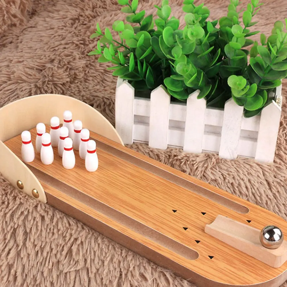 13 шт./компл. деревянная настольная игра для боулинга веселая домашняя
