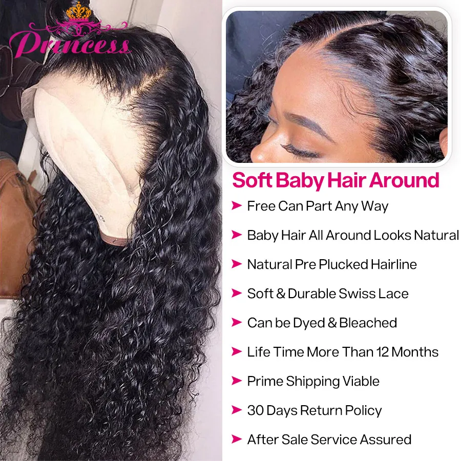 Парики из человеческих волос на сетке спереди 13x4 предварительно выщипанные для