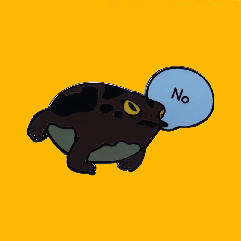 

Funny no toad Enamel pin brooch green frog Badge cute amphibian jeans coat backpack ornament gift for kids adults