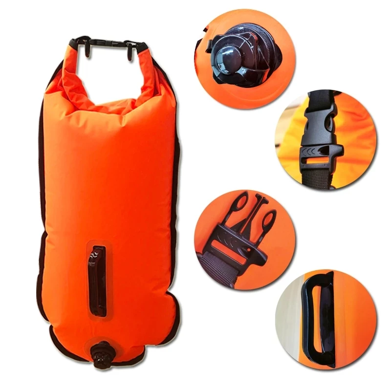 

Safety Swimming Buoy Safety Float Air Dry Bag Inflatable Float Bag Storage Lifesaving Buoy Swim for Water Sport Drop Shipping