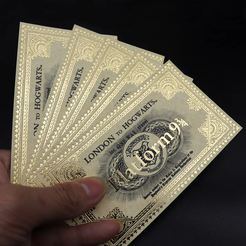 

Классический билет с горячей штамповкой, волшебный фильм, заклинание, ретро-закладки, открытка, поздравительная открытка, праздничные благ...