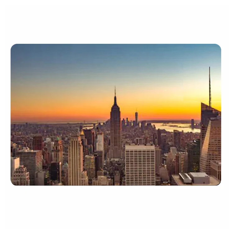 Modern New York City at Sunset Doormat Skyline USA Landmark Welcome Door Mat Rug Rubber Carpet for Kitchen Bathroom Home Decor | Дом и сад