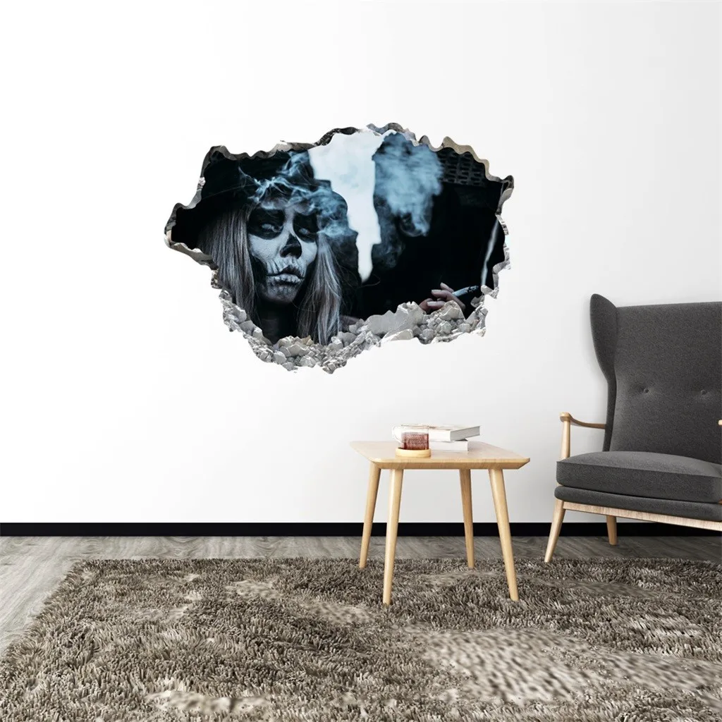 Декор для дома на Хэллоуин фестиваль 3d яркие наклейки с разбитыми отверстиями