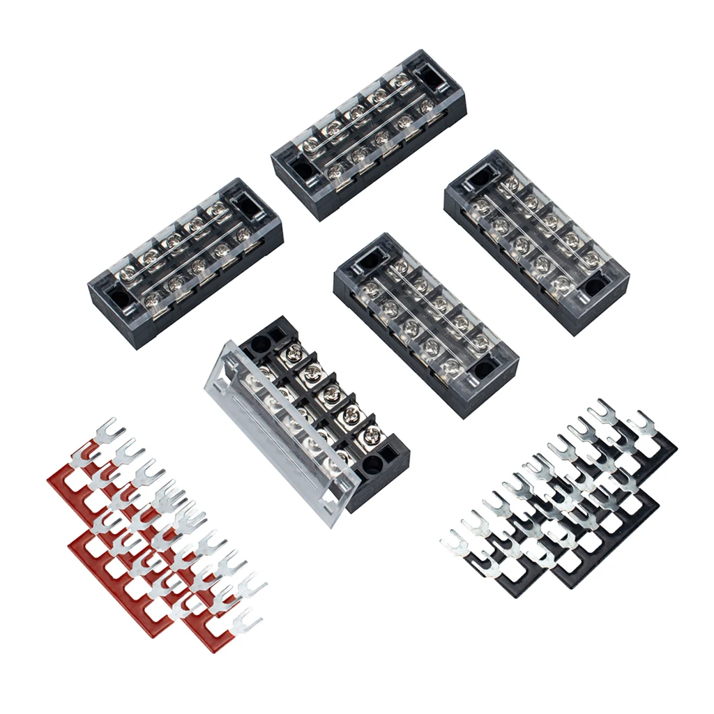 Клеммные колодки 5 позиций клеммные барьер 10 шт. перемычек легкая установка |