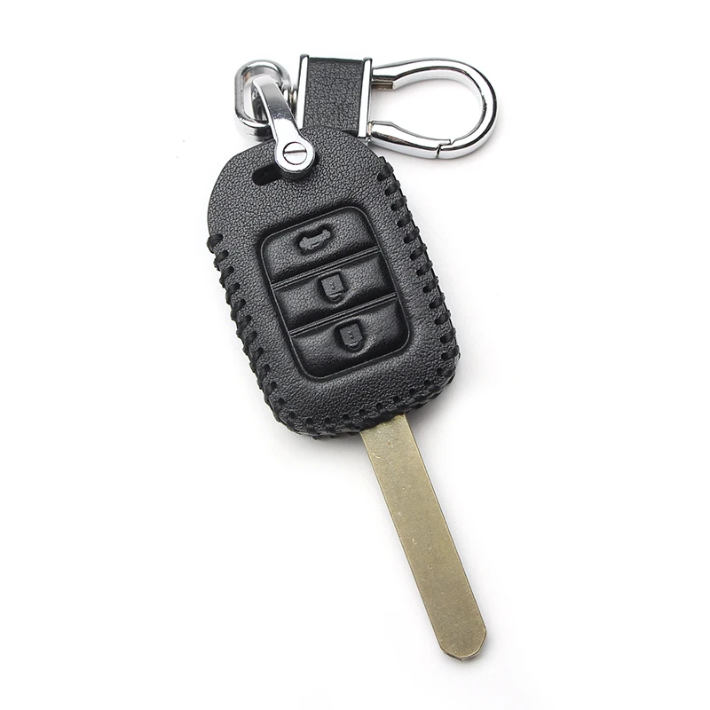 Кожаный чехол для автомобильных ключей брелок Honda CRV Dio Forza 125 300 Civic Jazz Accord Fit Odyssey Pilot
