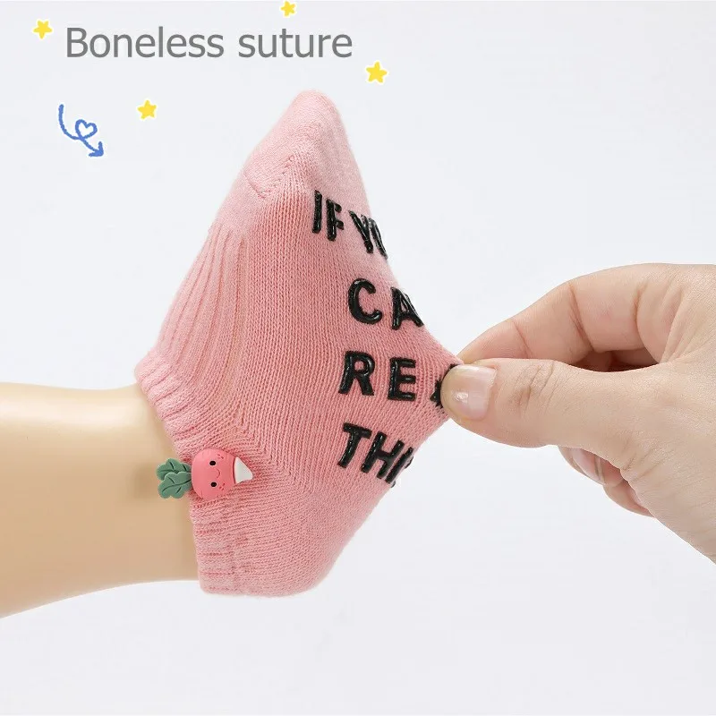 Beb&eacute; calcetines de lindos animales calcetines de dibujos animados beb&eacute; Anti-slip calcetines reci&eacute;n nacido Ni&ntilde;o boca baja algod&oacute;n ni&ntilde;o ni&ntilde;a bote Calcetines-5