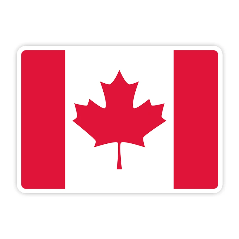 

S40658 # различные размеры ПВХ самоклеящаяся наклейка флаг Канады Автомобильная наклейка водонепроницаемые автомобильные декорации на бампе...