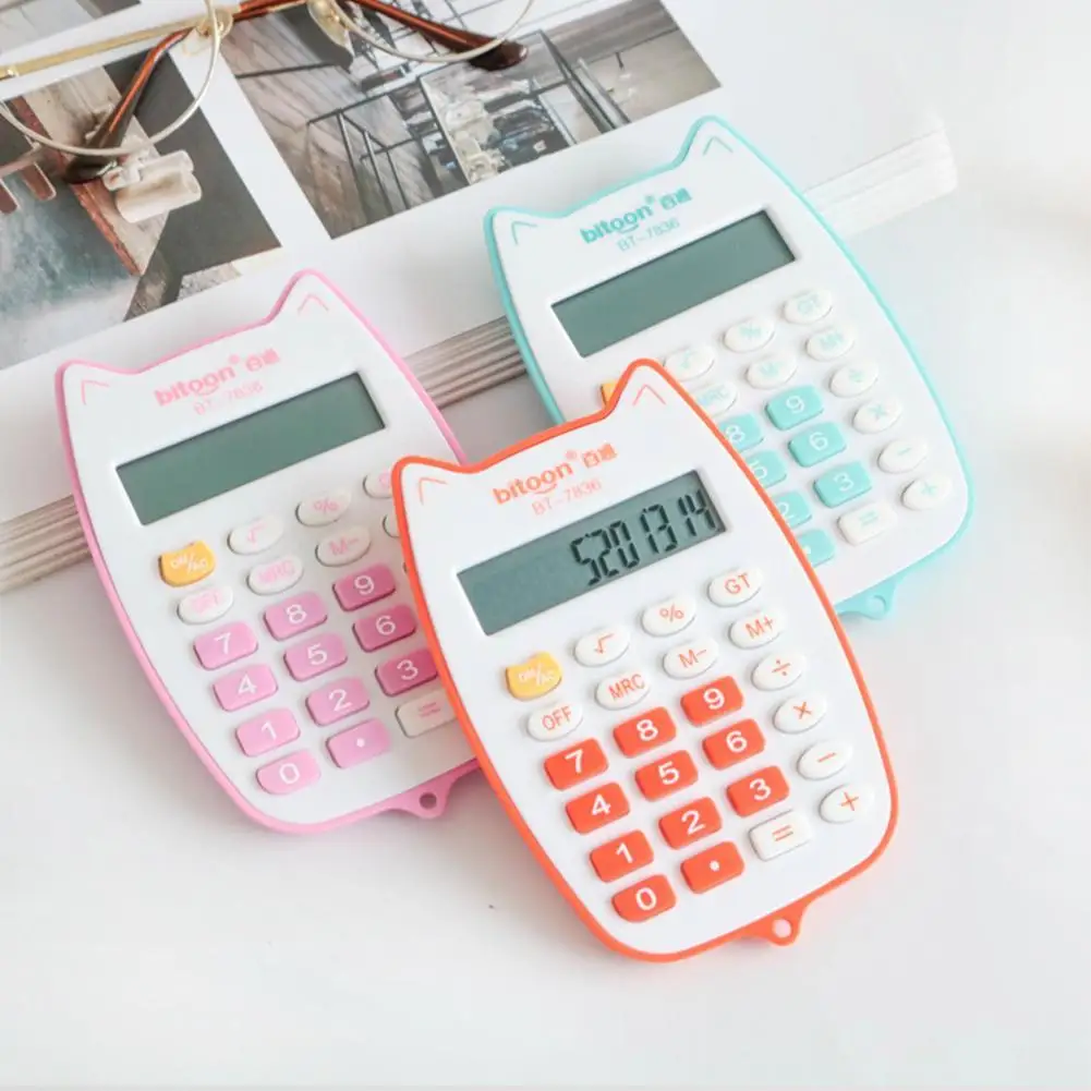

1 Pcs Portable Calculator Handheld Calculator For Mini Students Ultra-thin Battery Electronic Calculator Supplies Cute Scho Z1L9