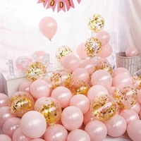 30pcs 10inch pink rose gold latex balloons chrome metallic balloon confetti balloons wedding decorations birthday party supplies