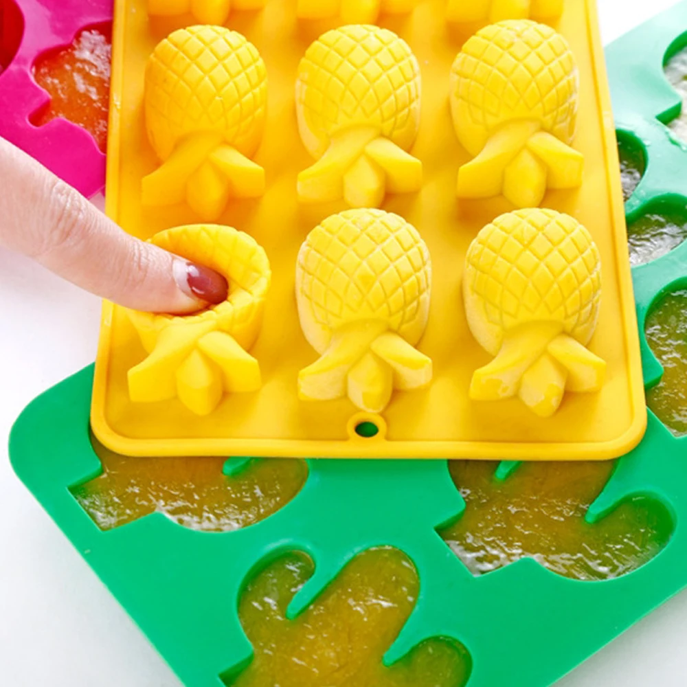 Силиконовые формы для льда заморозки напитков в виде кактуса ананаса фламинго