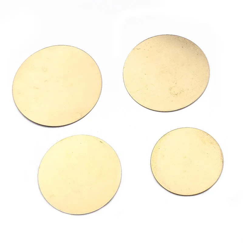 

10pcs Raw Brass 30mm 35mm 38mm 40mm Round Blank Stamping Tags Charms For DIY Jewelry Findings Making