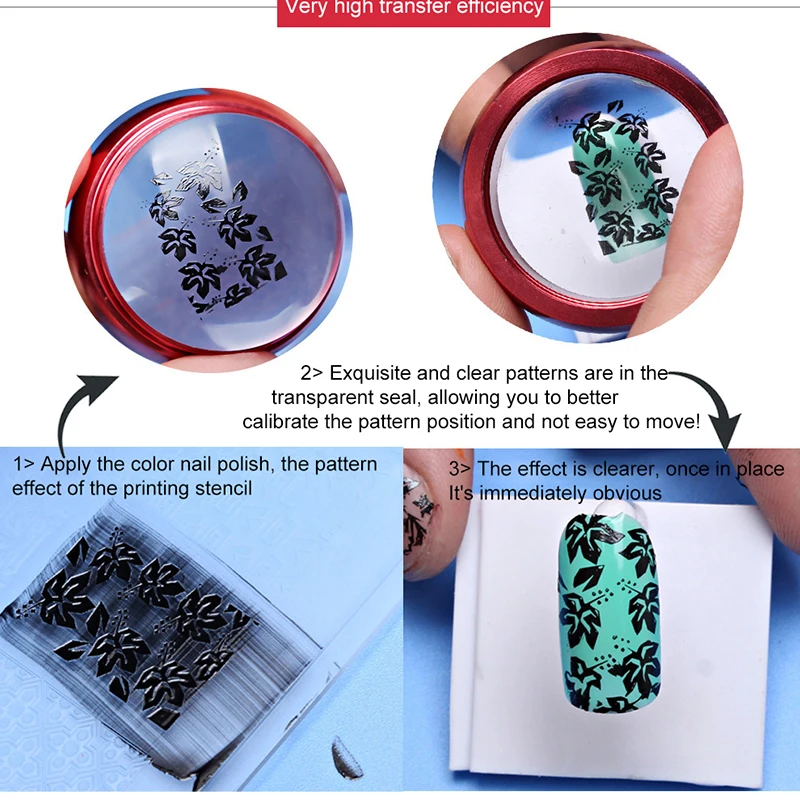 Пластины для штамповки ногтей геомерные Цветочные шаблоны самостоятельной