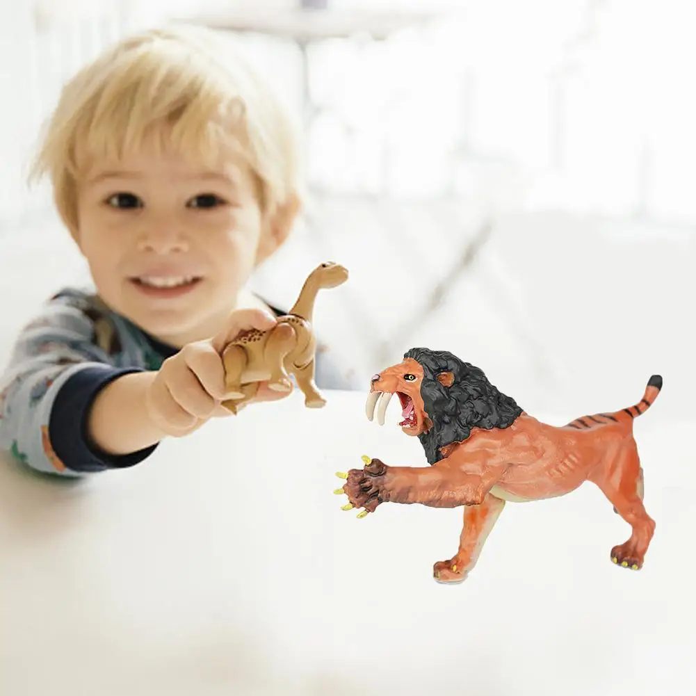 Новинка фигурка рыжающего смайлодона 6 5 дюйма фигурки животных модель куклы из