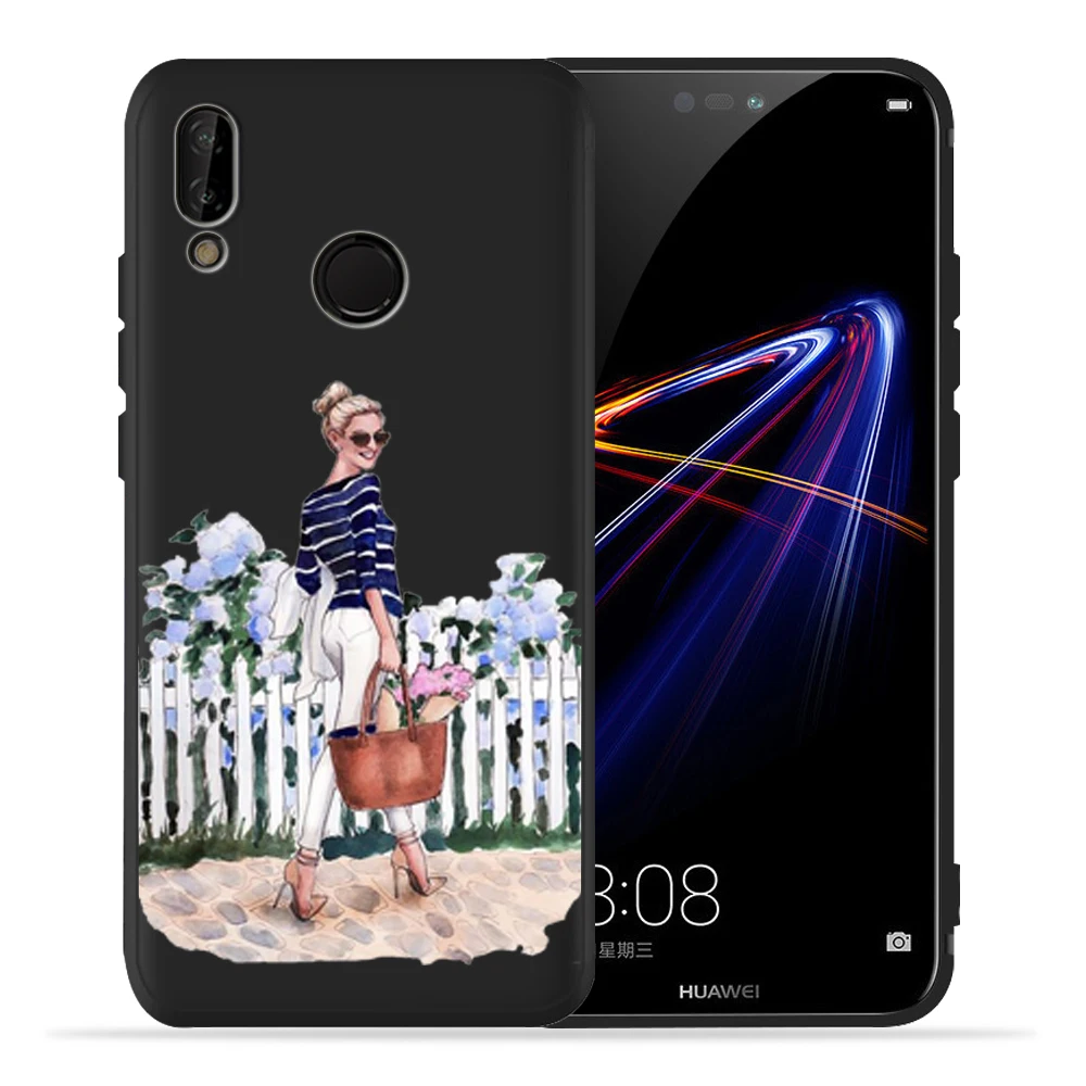Чехол для телефона Super Moma Baby Girl Women Family черный чехол Huawei P20 P30 P40 Lite Honor 9 10 9X 20 8X 8C