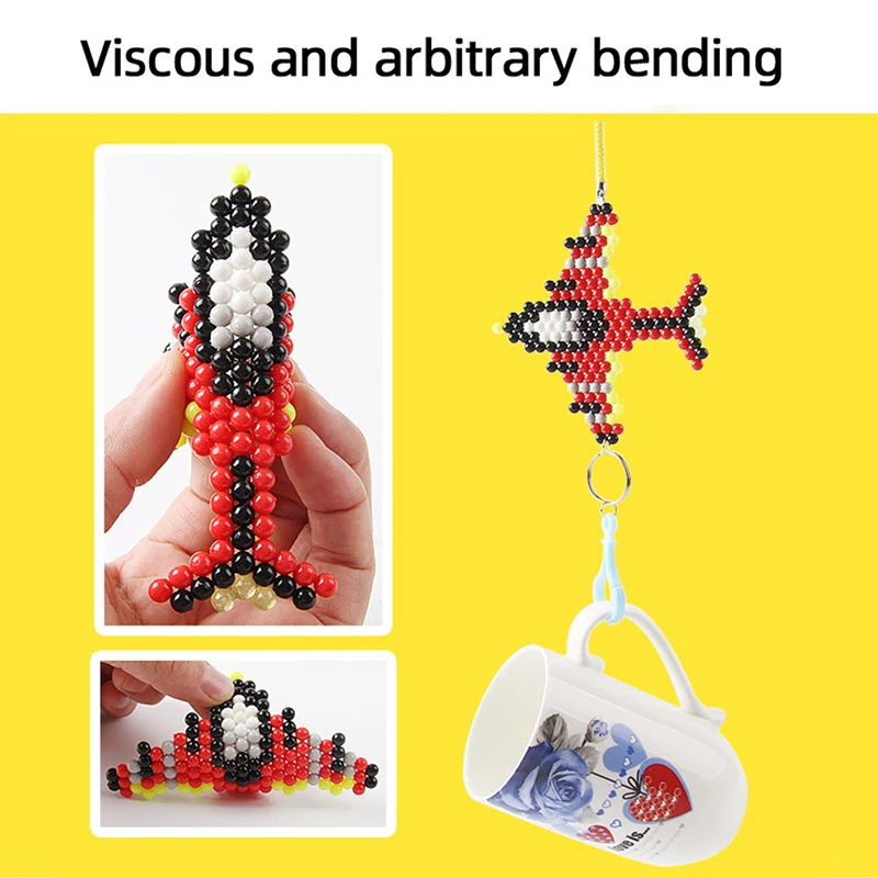 

1 Set Children's Creative Beads Puzzle Crystal DIY Water Spray Beads Set Ball Games 3D Handmade Magic Toys For Children