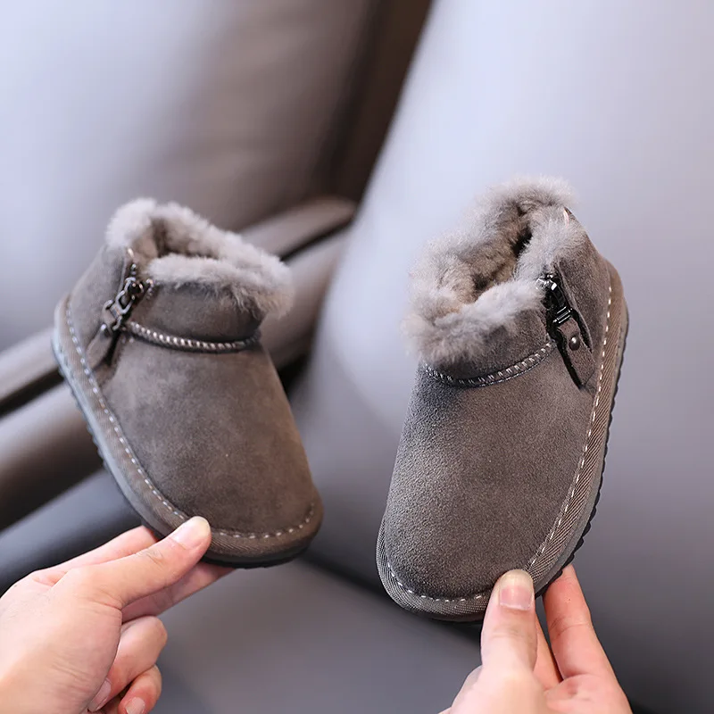 Модные ботинки для мальчиков 2021 зимние теплые короткие челси из натуральной кожи