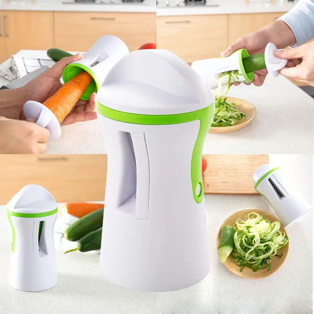 

LMETJMA Heavy Duty Spiralizer Vegetable Slicer Vegetable Spiral Slicer Cutter Zucchini Pasta Noodle Spaghetti Maker KC0335