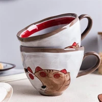 janpanese ceramic teapot set porcelain sake set tea cup japanese handmade cat design