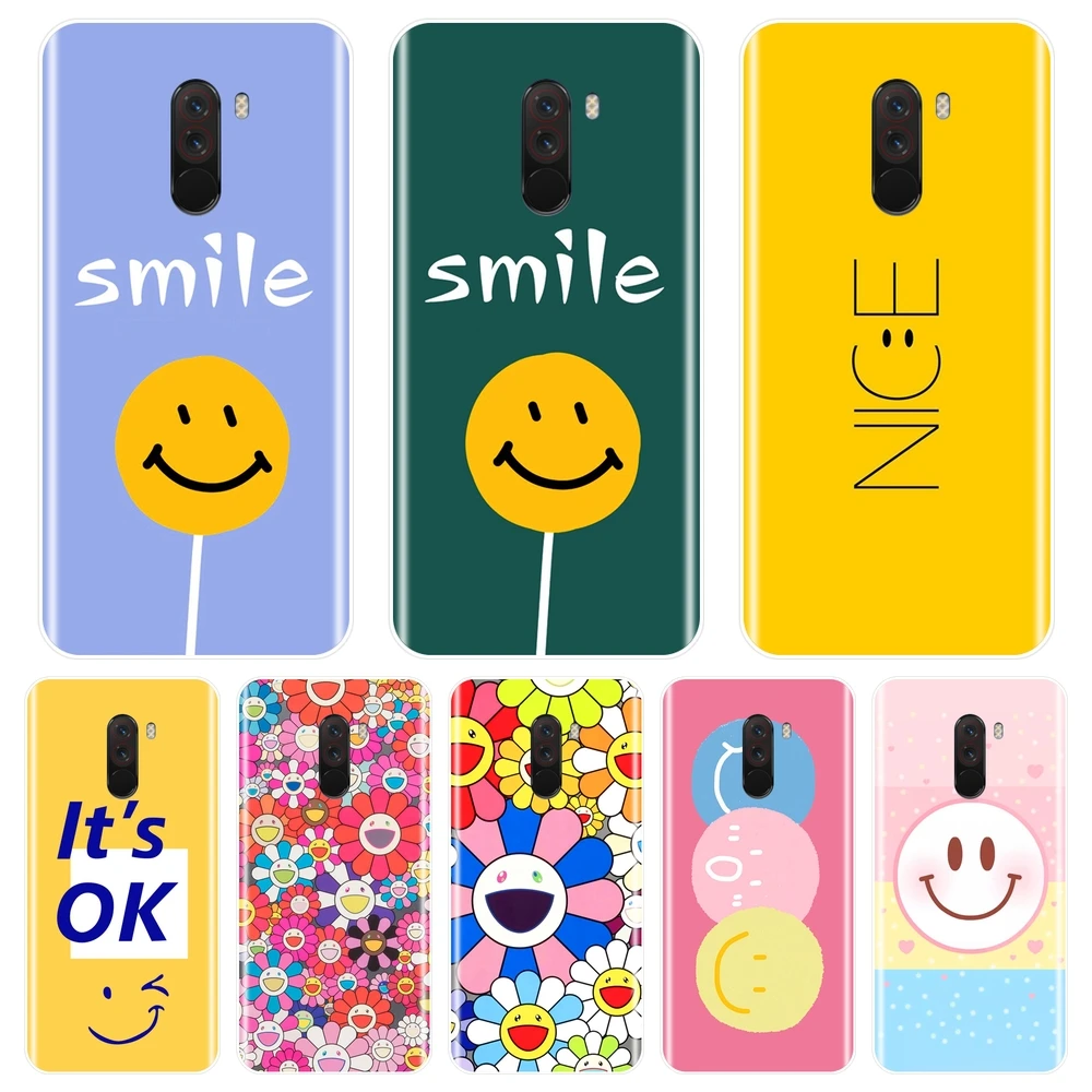 ТПУ чехол для телефона Xiaomi Redmi S2 6A 5 Plus 4A Smile силиконовый мягкий задней панели Pocophone