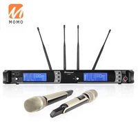 guangzhou professional wireless vocal mic set 2 uhf dynamic handheld wireless microphone
