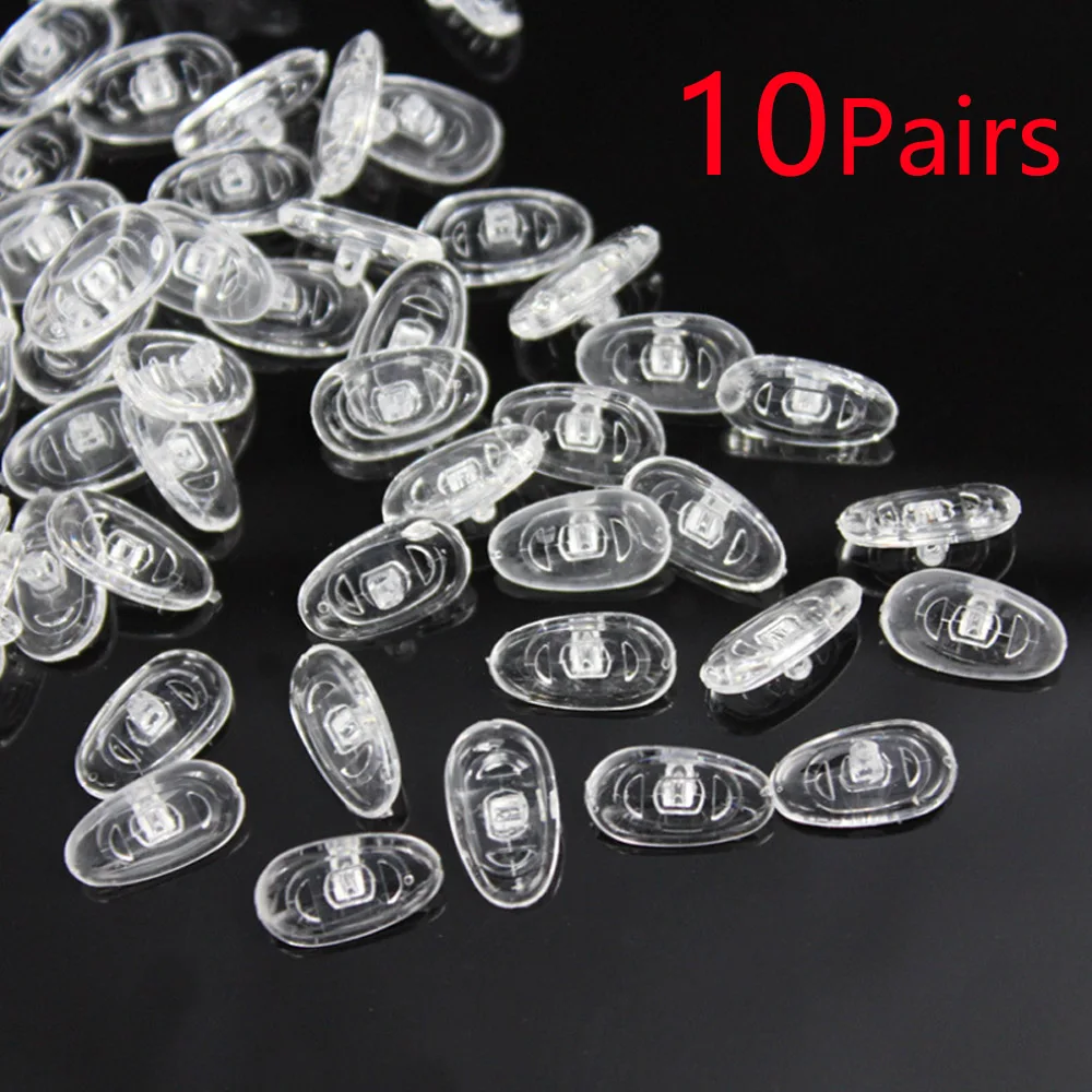 

10Pairs/lot Nose Pads For Glasses Anti Allergy Oval Nose Pad For Frame Eyeglasses Nasal Bracket Eyewear Accessories