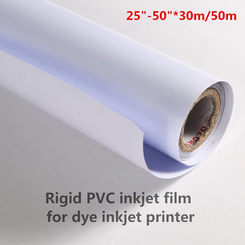

30m long roll roll up banner make Rigid PVC inkjet paper roll 25"-50" size
