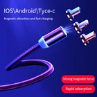 Магнитный usb-кабель для быстрой зарядки для Iphone, samsung, Micro USB кабель для передачи данных для Xiaomi Redmi, магнитный шнур, зарядное устройство с разъемом TYPE-C