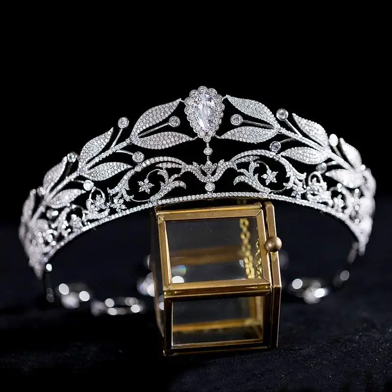 Тиары короны для невесты ювелирные украшения волос с цирконом инкрустированные