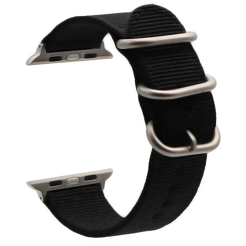 Лидер продаж нейлоновый ремешок для часов для Apple Watch 3/2/1 серии спортивный кожаный браслет, 42 мм, 38 мм, ремешок для наручных часов iwatch - Цвет ремешка: black S
