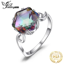 Jewelrypalace 3.2ct Подлинная Радуга своих Мистик Топаз Кольцо Solid 925 стерлингов Серебряные ювелирные изделия Best подарок для Для женщин Красивые ювелирные изделия