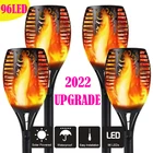 Популярный водонепроницаемый светодиодный фонарик на солнечной батарее, водонепроницаемый фонарь для украшения сада, ландшафта, газона, освесветильник для дорожек, уличное освещение, 51 светодиод, 96 светодиодов