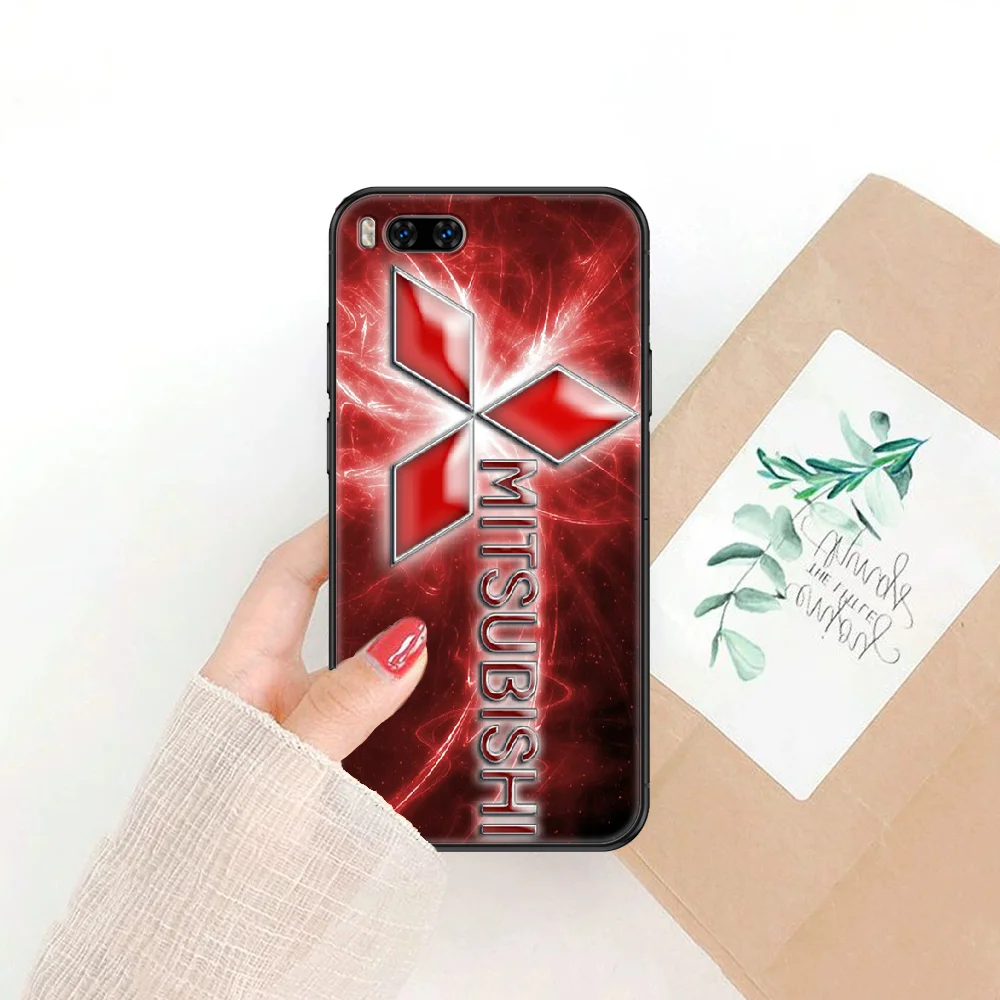 

Mitsubishis Brand Car Phone case For Xiaomi Mi Max Note 3 A2 A3 8 9 9T 10 Lite Pro Ultra black 3D funda silicone waterproof