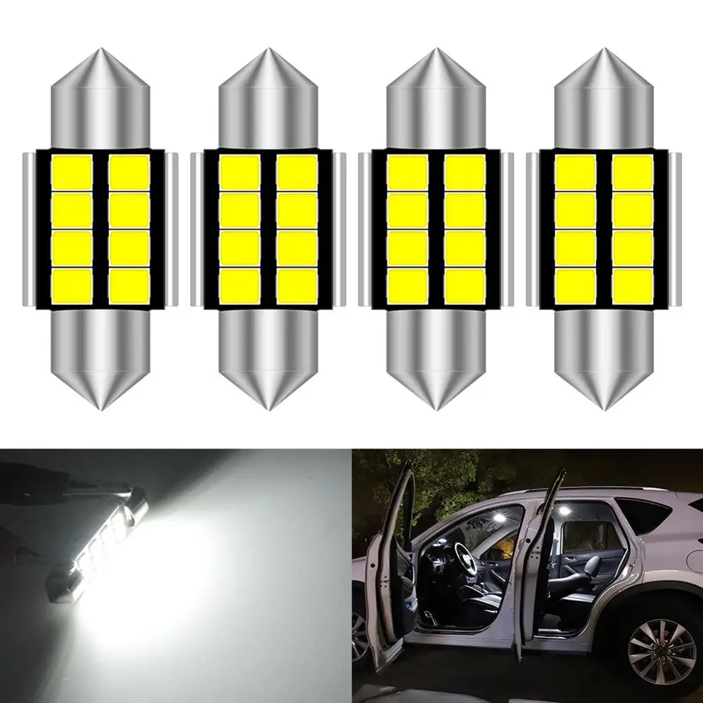 

4pcs C5W LED CANBUS Bulb Festoon 31mm 36mm 39mm 41mm C10W Car Interior Lights Error Free Dome License Plate Car Styling 12V