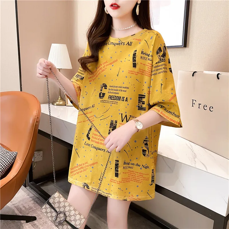 

Women Personality Print Short Sleeve Tops Loose Fashion O Neck Harajuku Style Casual Female T Shirt Hot Sale Women Artsh T Shirt