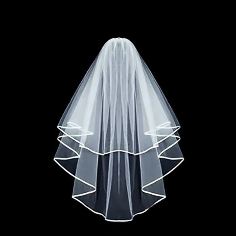 1 шт. белая Одиночная Вечеринка невесты на бретельках свадебная вуаль круглая