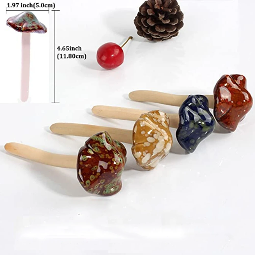 

Colorful Garden Mushrooms Mushroom Toadstool Ceramic Garden Pots Decoration Pottery Ornament for DIY Dollhouse Potting Shed
